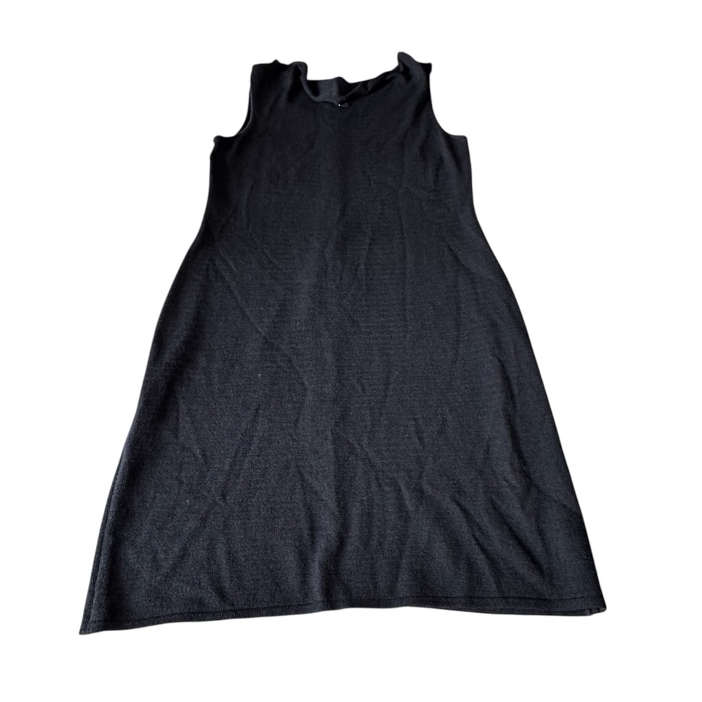 St. John Collection Black Cowl Neck Midi Dress - Picture 3 of 9
